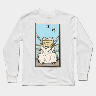 Two of Swords Toad Tarot Long Sleeve T-Shirt